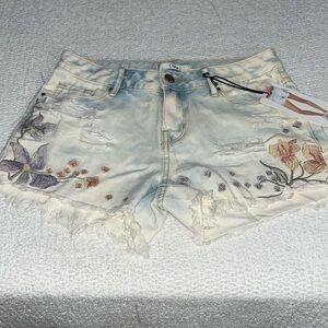 Dex embroidered floral shorts, NWT, size 25